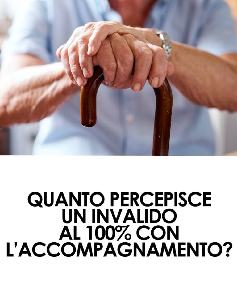 Quanto percepisce un invalido al 100 per cento con l’accompagnamento?